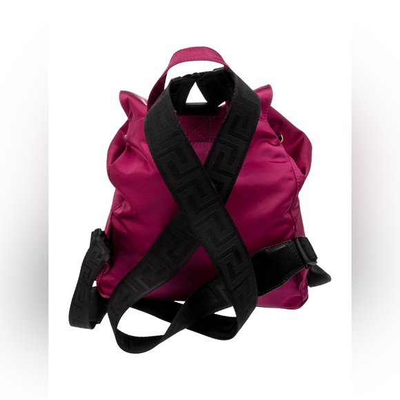 Versace Burgundy Nylon Backpack - Picture 2 of 10